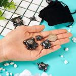 Hematite Turtle Charms: Non-Magnetic Sea Dangle Pendants (6pcs)