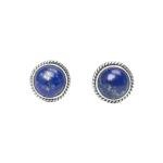 925 Sterling Silver Lapis Lazuli Stud Earrings