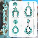 Turquoise Bohemian Dangle Earrings Set for Women