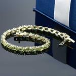 Peridot Gemstone Tennis Bracelet in Sterling Silver