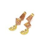 Yellow Tequila Shot Rhinestone Crystal Dangle Earrings