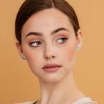 Aquamarine Silver Earrings: Hypoallergenic March Birthstone Rectangle Style