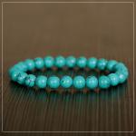 8MM Lake Blue Gemstone Bracelet for Men and Women