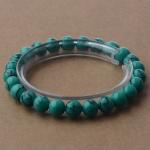 8MM Lake Blue Gemstone Bracelet for Men and Women