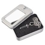 Reiki Chakra Hematite Gemstone Pendant Necklace with Gift Box