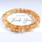 Genuine Citrine Crystal Stretch Bracelet - Abundance Gemstone