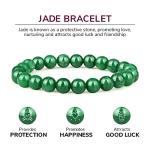 8mm Crystal Vibe Beaded Jade Bracelet - Luck & Wealth