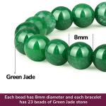 8mm Crystal Vibe Beaded Jade Bracelet - Luck & Wealth