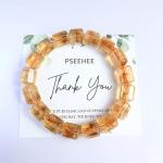 Genuine Citrine Crystal Stretch Bracelet - Abundance Gemstone