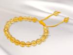 Citrine Gemstone Beaded Bracelet - Unisex Protection Jewelry