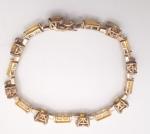 Natural Citrine .925 Sterling Vermeil Tennis Bracelet - 7