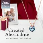 Heart-Shaped Birthstone Necklace in Sterling Silver