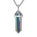 Rainbow Hematite Gemstone Necklace for Women and Men