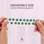 8mm Crystal Vibe Beaded Jade Bracelet - Luck & Wealth