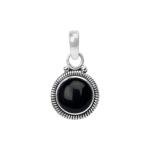 Black Onyx 925 Silver Pendant Necklace for Her