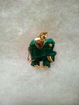 Gold-accented Malachite Elephant Pendant in Gemstone Jewelry niche
