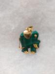 Gold-accented Malachite Elephant Pendant in Gemstone Jewelry niche