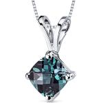 14K White Gold Color-Changing Alexandrite Pendant