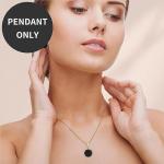 Dainty 14K Gold Onyx Pendant for Classy Women