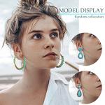 Turquoise Earring Set: Dangle, Stud, Round, Metal