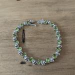 Green Peridot Sterling Silver Oval Tennis Bracelet Gemstone