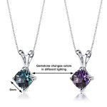 14K White Gold Color-Changing Alexandrite Pendant