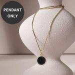 Dainty 14K Gold Onyx Pendant for Classy Women