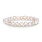 White Freshwater Pearl Stretch Bracelet - Women's Gemstone Jewelry