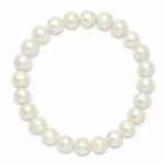 White Freshwater Pearl Stretch Bracelet - Women's Gemstone Jewelry