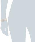 3-Row White Freshwater Pearl Bracelet, Sterling Silver, 7.25
