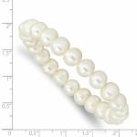 White Freshwater Pearl Stretch Bracelet - Women's Gemstone Jewelry