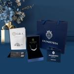 Diamond and Moissanite Pendant Necklace on 17" Chain