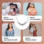 Diamond and Moissanite Pendant Necklace on 17" Chain