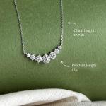 Diamond and Moissanite Pendant Necklace on 17" Chain