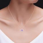 14k Gold Plated Inter Woven Amethyst Pendant Necklace