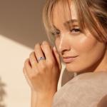 Natural Agate Sterling Silver Ring for Women