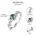 Natural Agate Sterling Silver Ring for Women