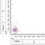 14k Gold Plated Inter Woven Amethyst Pendant Necklace