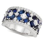 Luxurious Sapphire and Topaz Eternity Ring