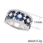 Luxurious Sapphire and Topaz Eternity Ring