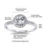 Sterling Silver Ring with White Opal and Cubic Zirconia