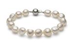 HinsonGayle White Baroque Freshwater Pearl Bracelet- 7.5