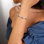 Natural Garnet Gemstone Stainless Steel Bracelet for Women