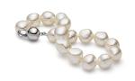 HinsonGayle White Baroque Freshwater Pearl Bracelet- 7.5