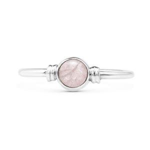 Rose Quartz Delicate Ring in Sterling Silver