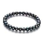 Bliss Black Freshwater Pearl Bracelet - 6-7mm Quality