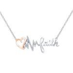 Faith Necklace with Natural Diamond in Sterling Silver