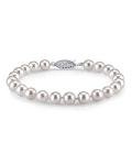 14K Gold White Japanese Akoya Pearl Bracelet Women