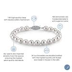 14K Gold White Japanese Akoya Pearl Bracelet Women