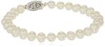 White Freshwater Pearl Bracelet, Sterling Silver, 8